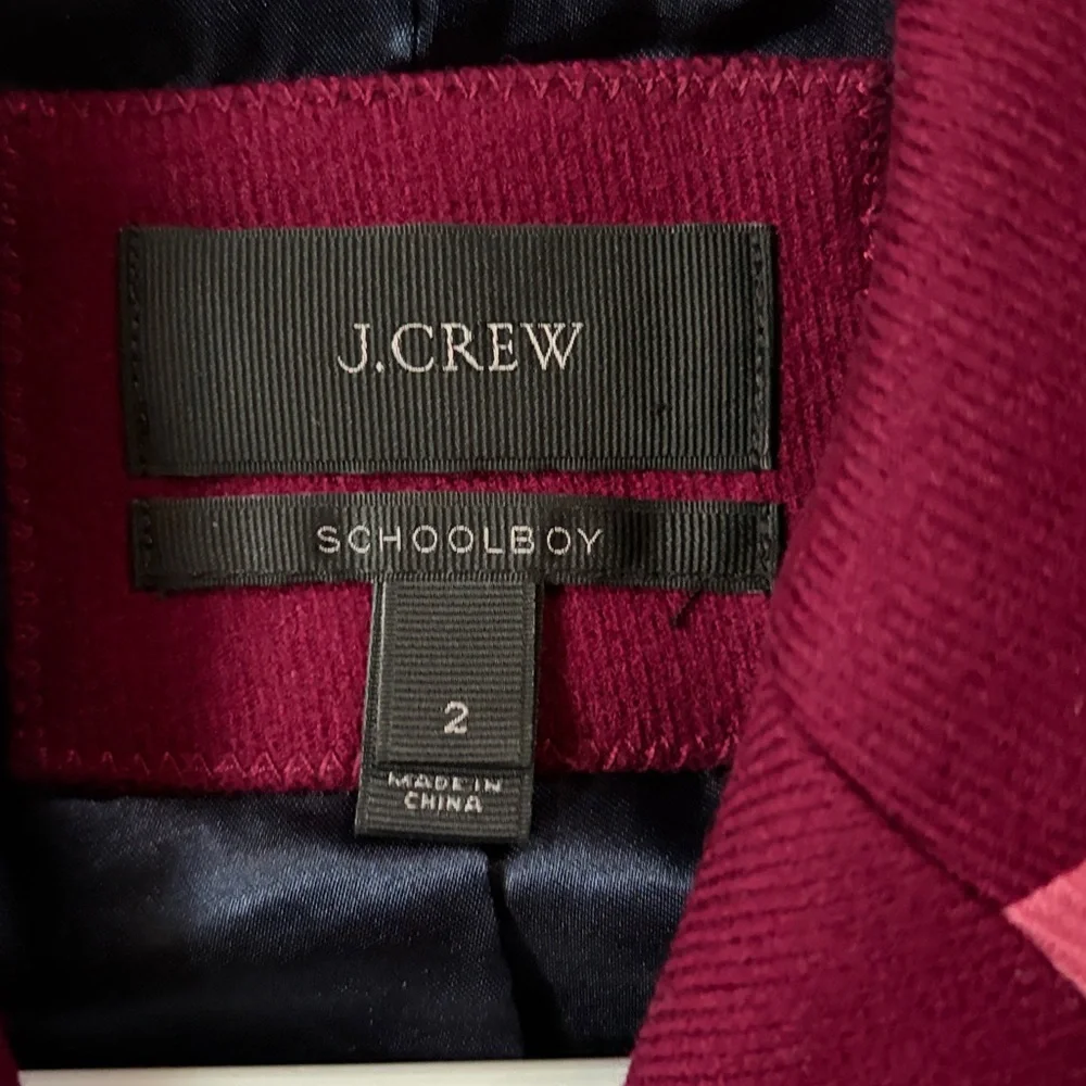 J.Crew double Serge wool schoolboy jacket with piping 2 - Picture 3 of 4